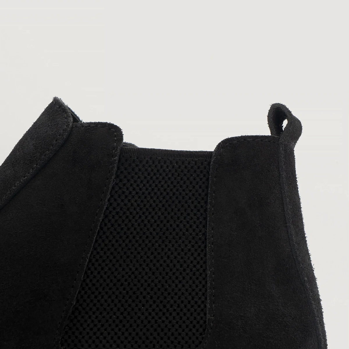 Authentic Goatskin Suede Grain Depth & Pull-Up Patina Texture Detail