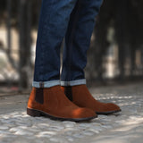Styled On-Foot Perspective Demonstrating Ankle Fit & Silhouette on Model