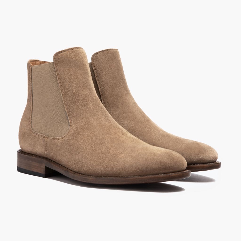 Cavalier Sandstone Leather Boots in Classic Full-Grain Leather - Lateral Side Profile View | Buy Online