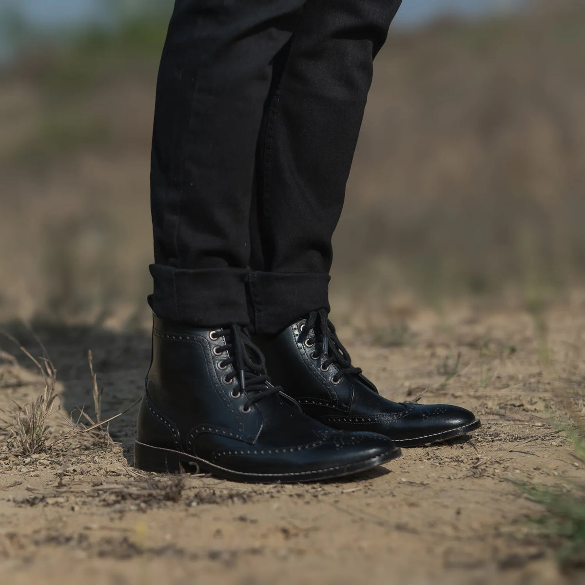 Orlaven Duster Brogues Derby Black Leather Boots footwear image 10