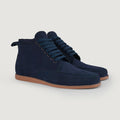 Bearman Moc Toe Blue Suede Boots