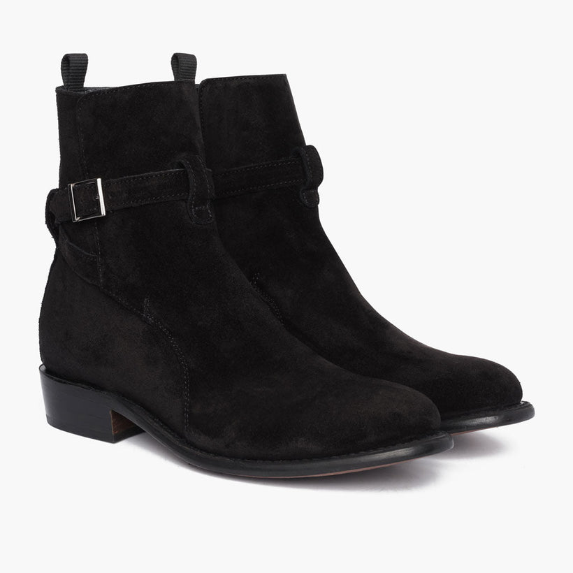 Rogue Black Suede Leather Boots
