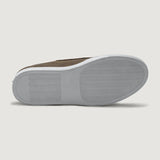 High-Traction Rubber Outsole & Lug Tread Pattern on Murphy Low Top Burnt Copper Pullup Leather Sneakers For Men