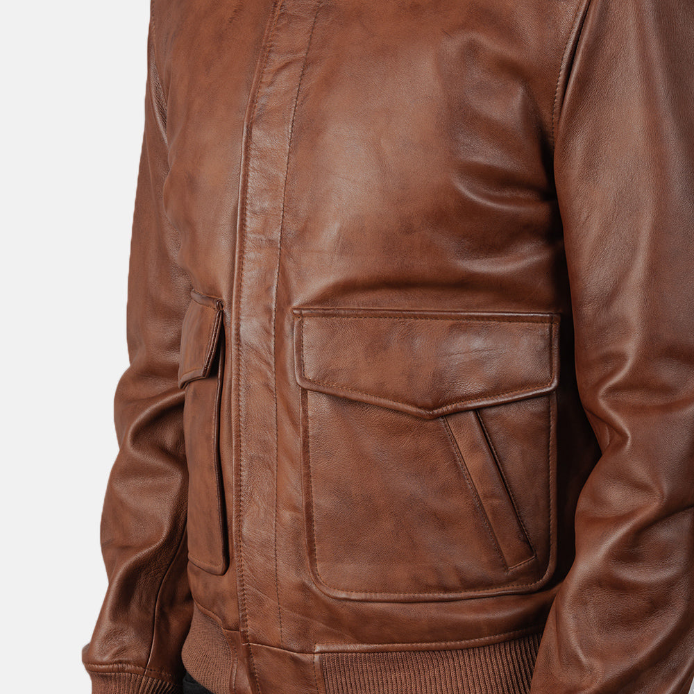 Coffmen Leather Bomber Jacket – alternate product view 6