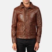 Columbus Leather Bomber Jacket – alternate product view 1