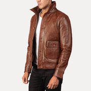 Columbus Leather Bomber Jacket – alternate product view 2