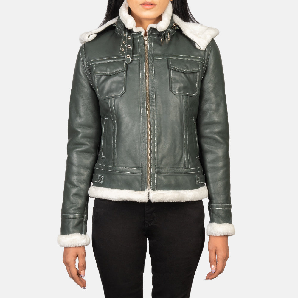 Fiona Hooded Shearling Jacket – alternate product view 1