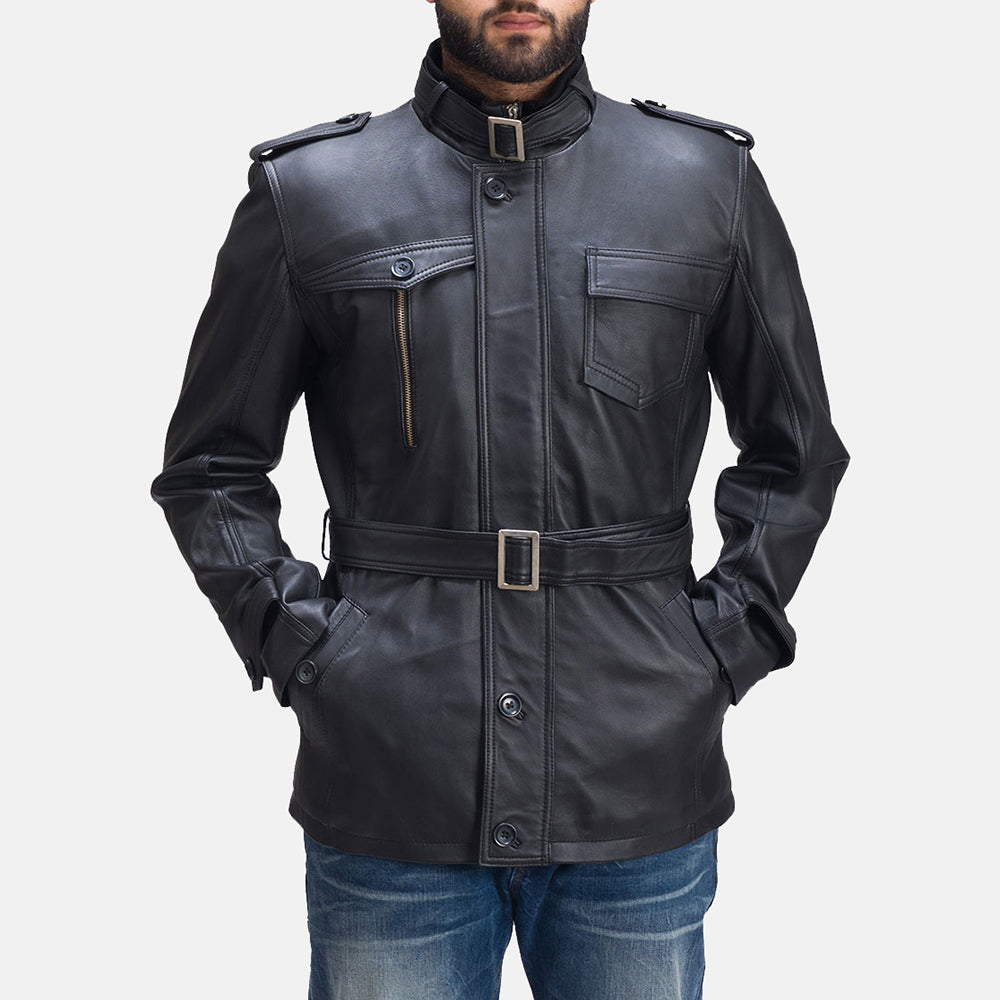Authentic Sheepskin Leather with Semi-aniline Finish Grain Texture & Heavy-Duty Seam Stitching Detail