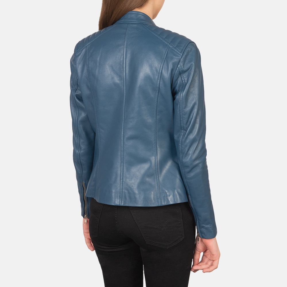 Kelsee Leather Biker Jacket – alternate product view 5