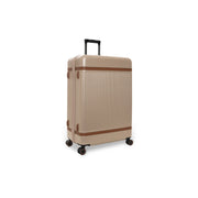 Large Suitcase Zuna in Classic 100% Full-Grain Leather - Front Profile View &amp; Tailored Silhouette | Buy Online