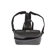 Solid Antique Brass Hardware & Heavy-Duty Dual Zipper Detail on Claire Full-Grain Leather Backpack