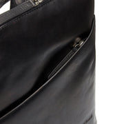 Classic 100% Full-Grain leather Backpack - Rear Perspective Showing Reinforced Leather Straps & Stitching