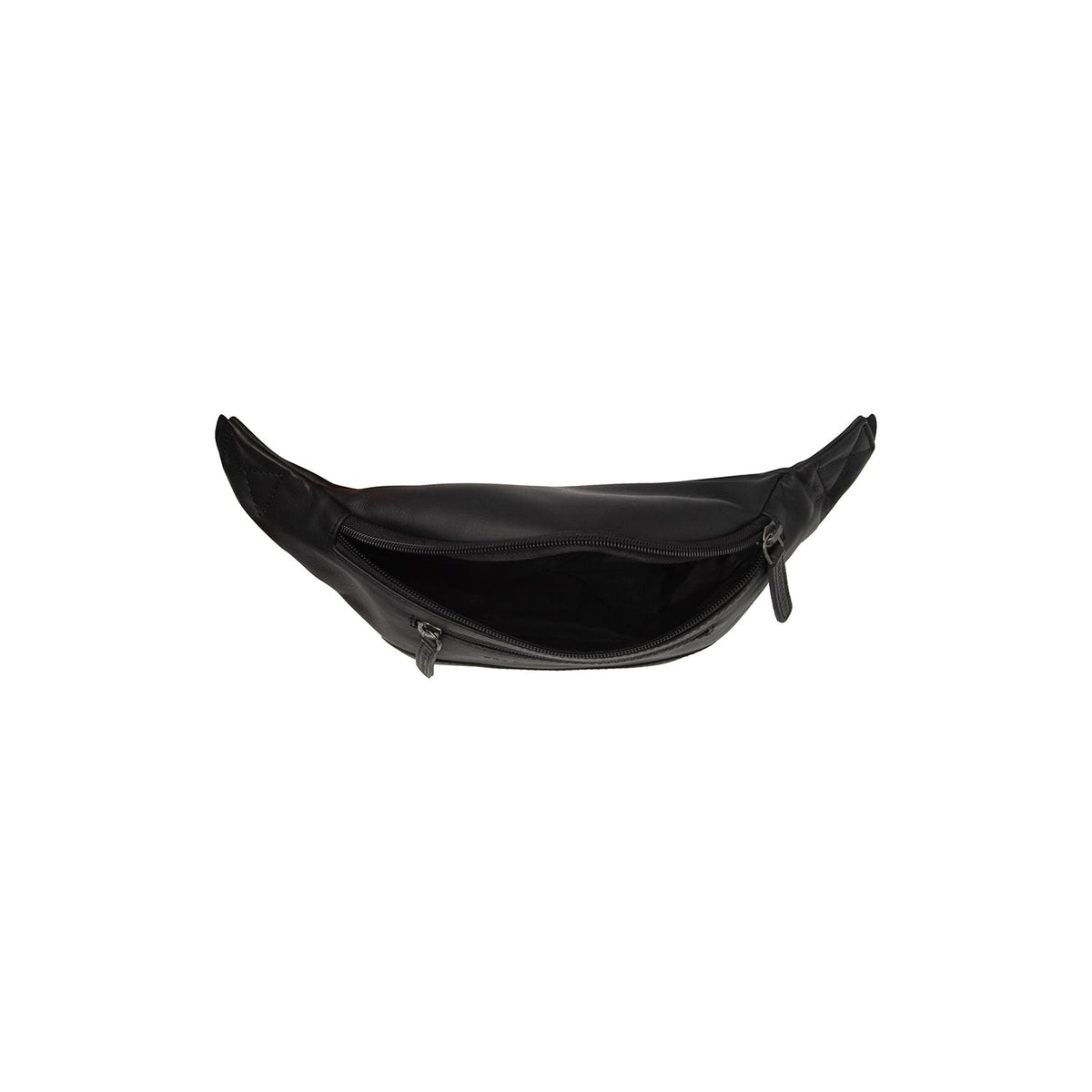Brana Full-Grain Leather Belt Bag - Structured Side Profile Showing Gusset Depth &amp; Expansion Capacity