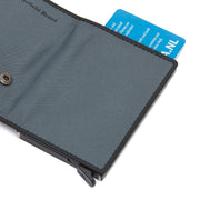 Solid Antique Brass Hardware &amp; Heavy-Duty Dual Zipper Detail on Delsbo Full-Grain Leather Card Holder