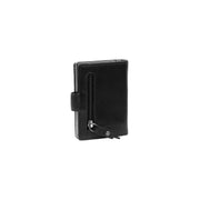 Loughton Full-Grain Leather Card Holder - Structured Side Profile Showing Gusset Depth & Expansion Capacity