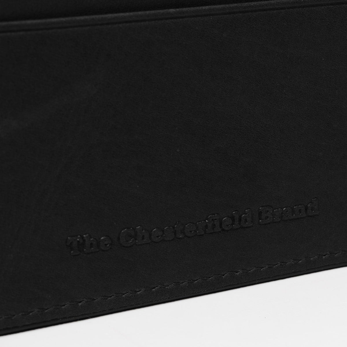 Solid Antique Brass Hardware & Heavy-Duty Dual Zipper Detail on Leather Card Wallet