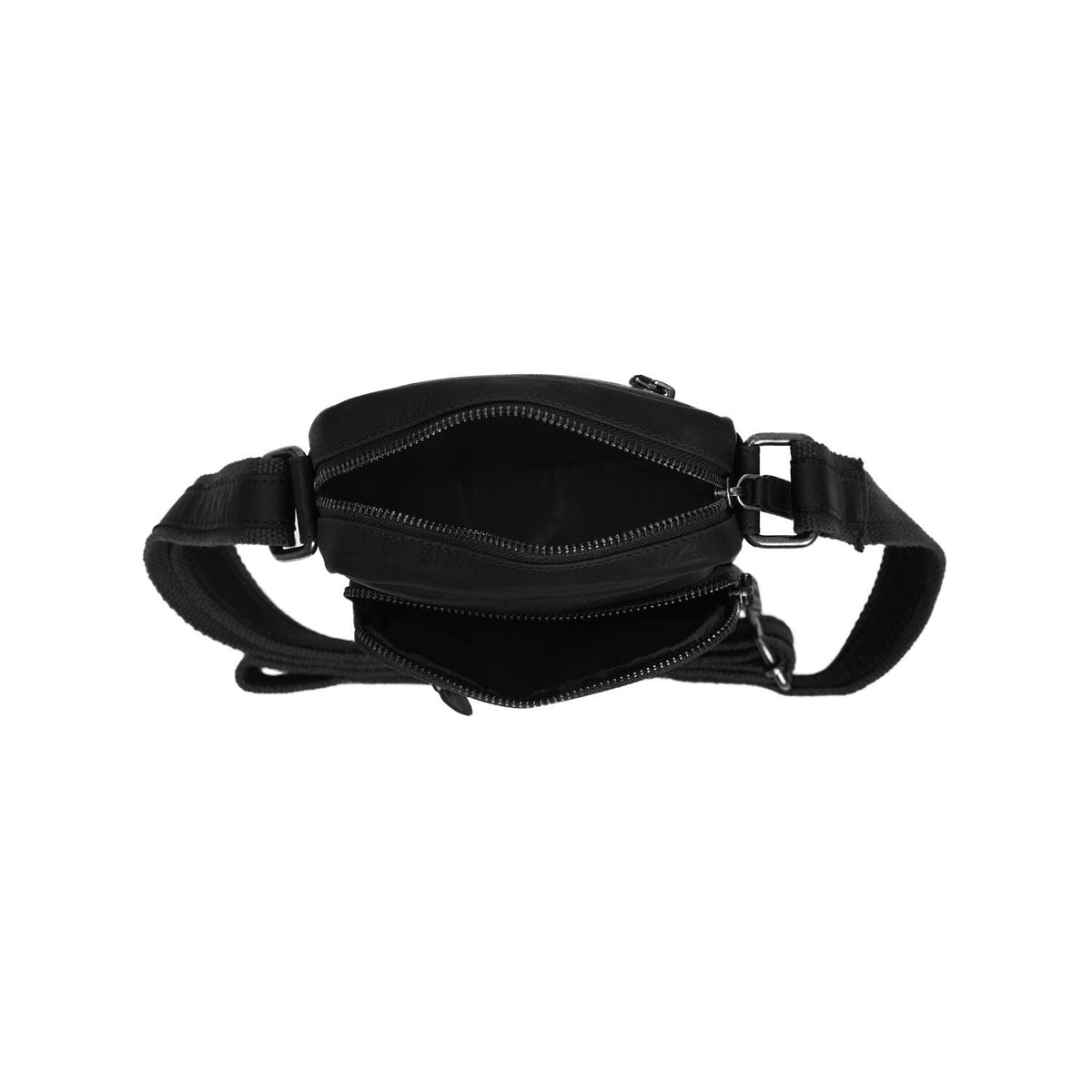 Bremen Full-Grain Leather Crossbody Bag - Structured Side Profile Showing Gusset Depth &amp; Expansion Capacity