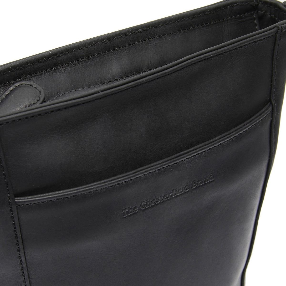 
Classic 100% Full-Grain leather Bag - Rear Perspective Showing Reinforced Leather Straps & Stitching