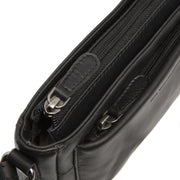 
Solid Antique Brass Hardware & Heavy-Duty Dual Zipper Detail on Southampton Full-Grain Leather Crossbody Bag