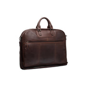 
Leather Garment Bag Josh in Classic 100% Full-Grain Leather - Front Profile View & Tailored Silhouette | Buy Online