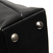 Authentic 100% Full-Grain Leather Grain Texture & Heavy-Duty Seam Stitching Detail