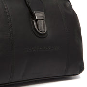 Close-Up Detail of Classic Collar & Heavy-Duty Zipper Hardware on Rachael Full-Grain Leather Handbag