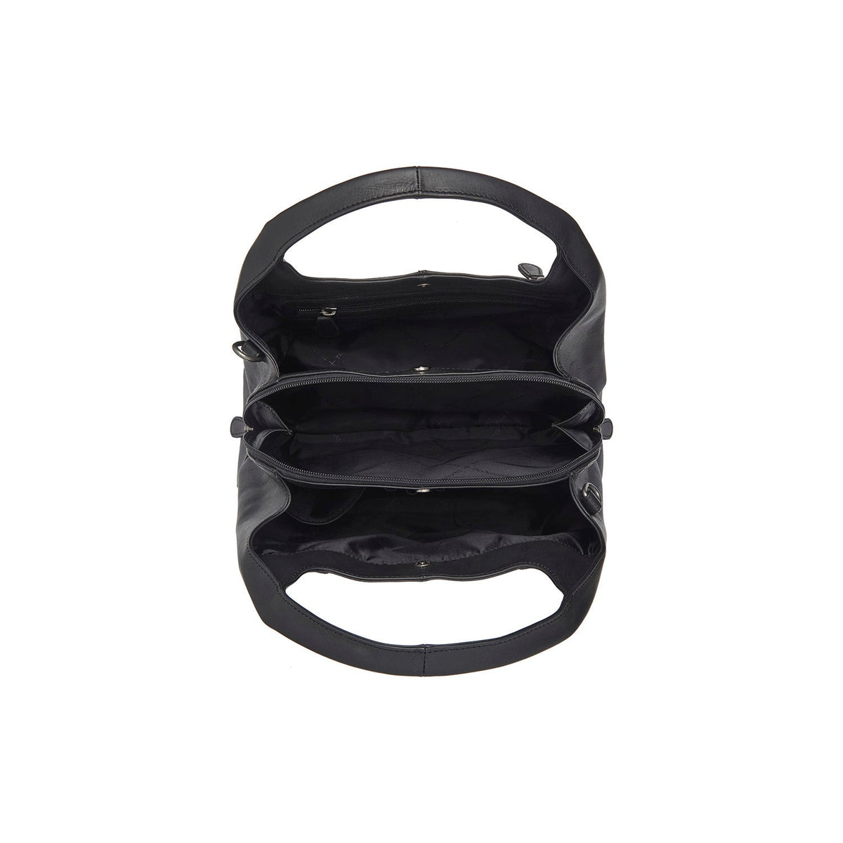 Tailored Rib Cuffs &amp; Hem Craftsmanship Construction Detail on Salina Full-Grain Leather Handbag