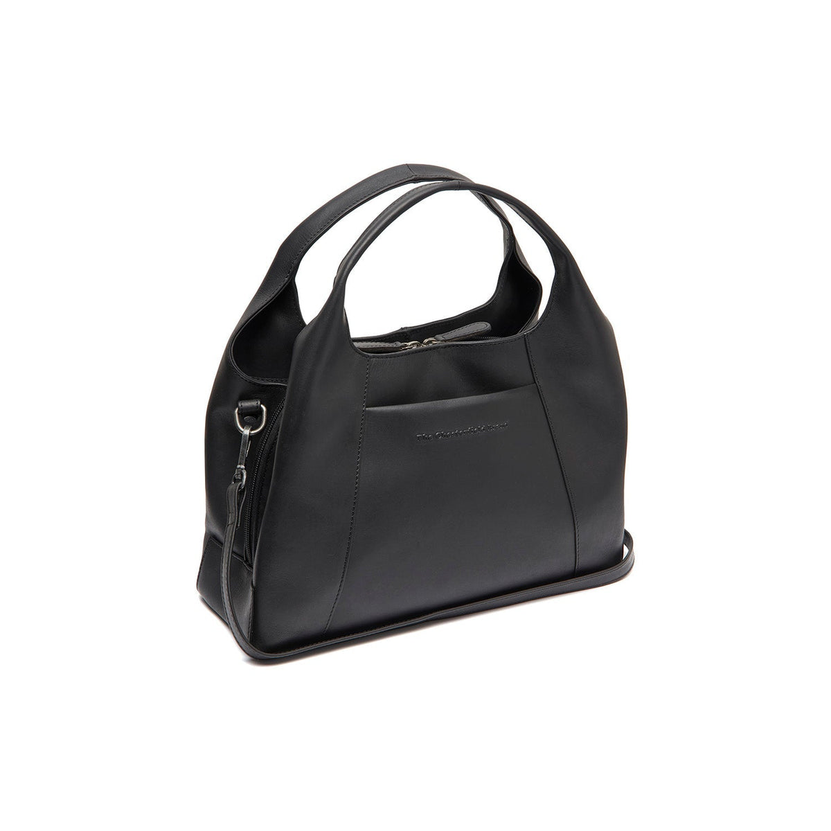 Salina Full-Grain Leather Handbag in Classic 100% Full-Grain Leather - Front Profile View &amp; Tailored Silhouette | Buy Online