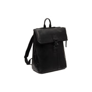 Savona Full-Grain Leather Laptop Backpack in Classic 100% Full-Grain Leather - Full Exterior Front Profile View | Buy Online