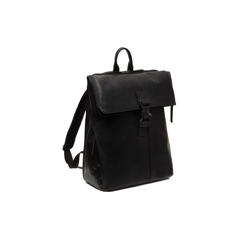Savona Full-Grain Leather Laptop Backpack in Classic 100% Full-Grain Leather - Full Exterior Front Profile View | Buy Online