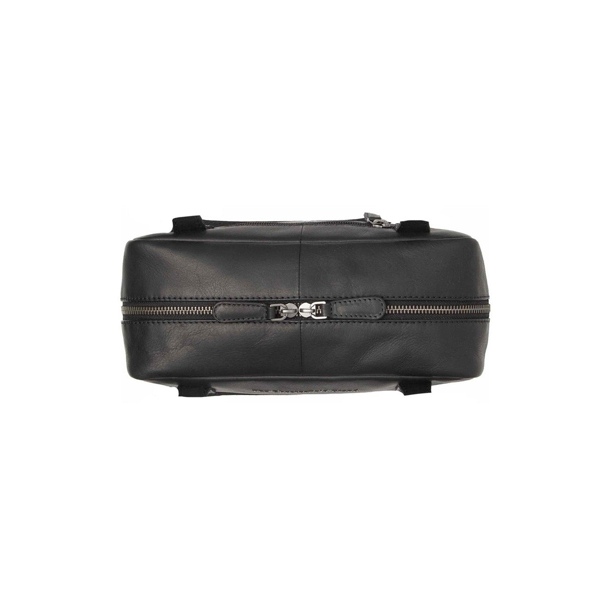 
Solid Antique Brass Hardware & Heavy-Duty Dual Zipper Detail on Fenno Full-Grain Leather Shoulder Bag