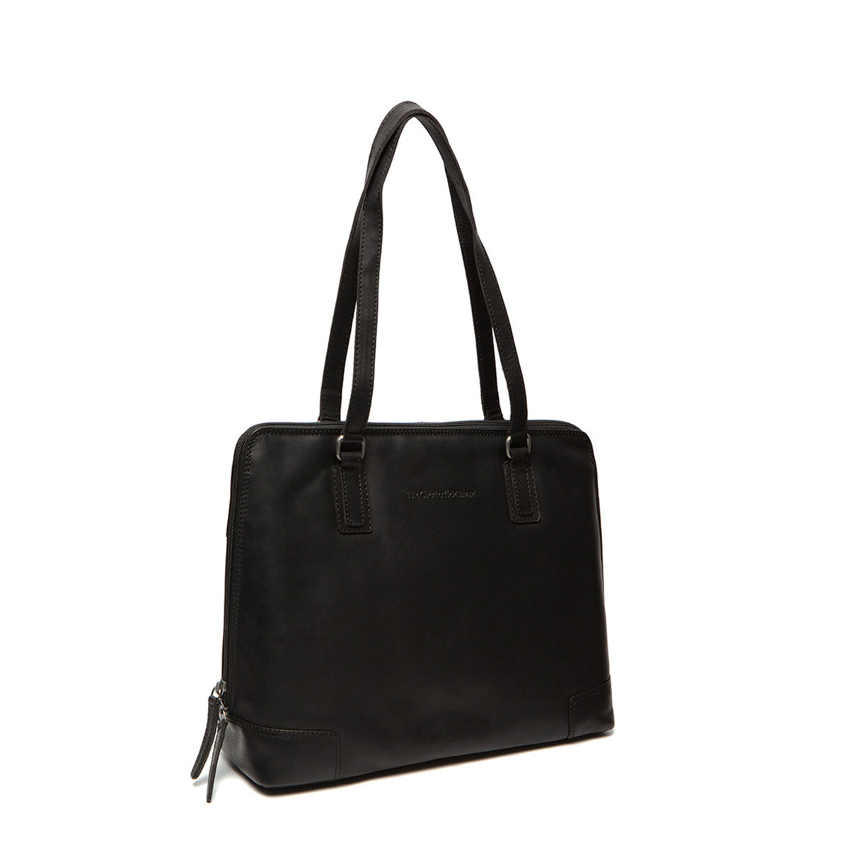Flint Full-Grain Leather Shoulder Bag in Classic 100% Full-Grain Leather - Full Exterior Front Profile View | Buy Online