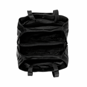 Solid Antique Brass Hardware &amp; Heavy-Duty Dual Zipper Detail on Gail Full-Grain Leather Shoulder Bag