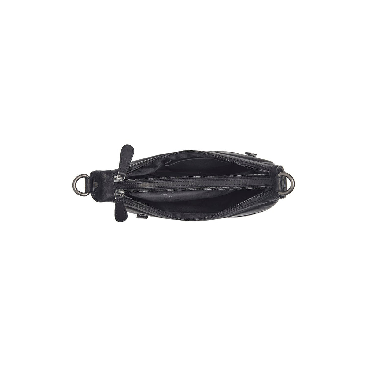 
Solid Antique Brass Hardware & Heavy-Duty Dual Zipper Detail on Mirave Full-Grain Leather Shoulder Bag