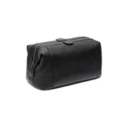 
Tailored Rib Cuffs & Hem Craftsmanship Construction Detail on Biassa Full-Grain Leather Toiletry Bag