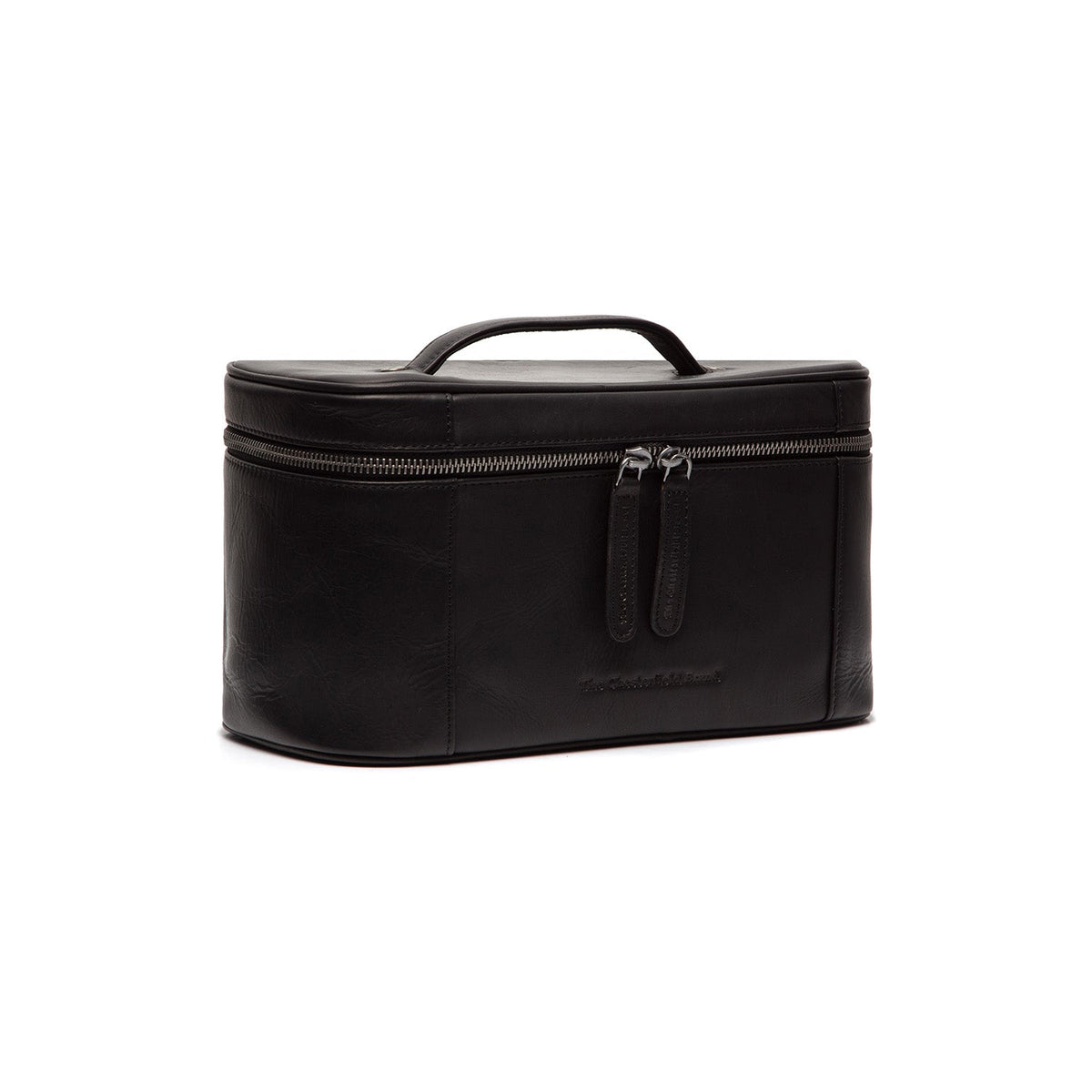 Limone Full-Grain Leather Toiletry Bag in Classic 100% Full-Grain Leather - Front Profile View & Tailored Silhouette | Buy Online