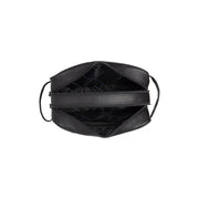 Tailored Rib Cuffs &amp; Hem Craftsmanship Construction Detail on Stefan Full-Grain Leather Toiletry Bag