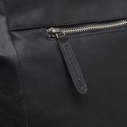 Solid Antique Brass Hardware & Heavy-Duty Dual Zipper Detail on Berlin Full-Grain Leather Tote Bag