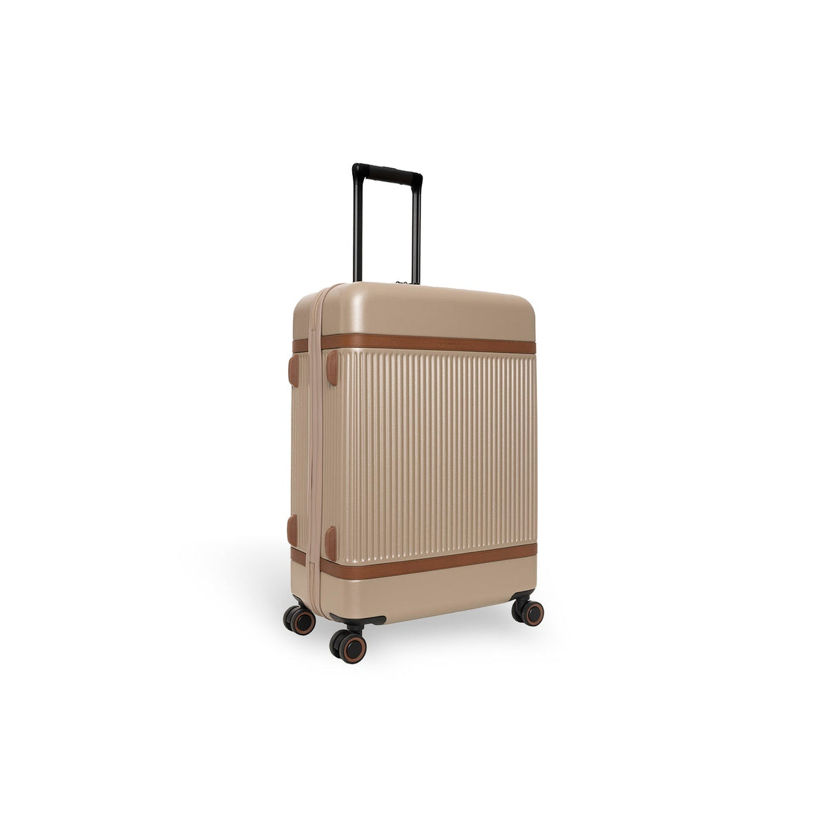 Medium Suitcase Zuna in Classic 100% Full-Grain Leather - Front Profile View &amp; Tailored Silhouette | Buy Online