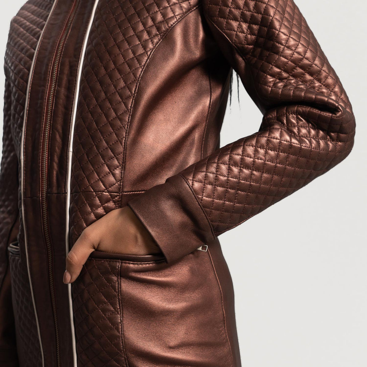 
Interior View Showing Quilted viscose lining & Dual Inside Utility Storage Pockets